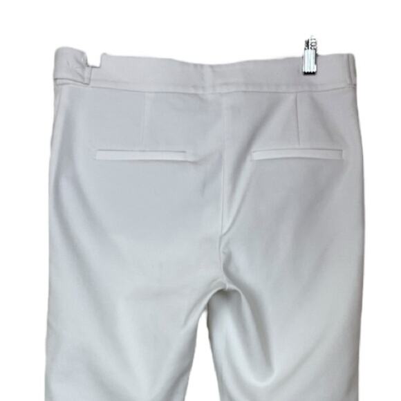LOFT Skinny Ankle Pants High Rise Flat Front Slim Fit Solid White Women’s Size 4 - Picture 4 of 6
